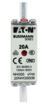 NH FUSE 20A 500V GL/GG SIZE 000 DUAL IN