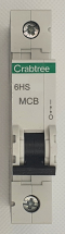 Crabtree Loadstar 6HS Single Pole B Curve MCB's (USED)