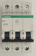 Crabtree Loadstar 6HT Triple Pole B Curve MCB's (NEW)
