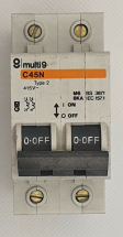 Merlin Gerin C45N Double Pole B Curve MCB's (USED) Merlin Gerin C45N Double Pole B Curve MCB's (USED)