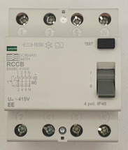 2P 100A 100m/A RCCB Type AC with time delay