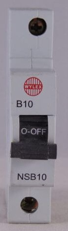 1P 10A TYPE B MCB BLACK TOGGLE