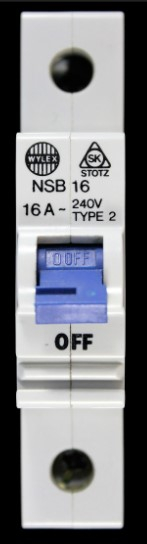 1P 16A TYPE B MCB BLUE TOGGLE