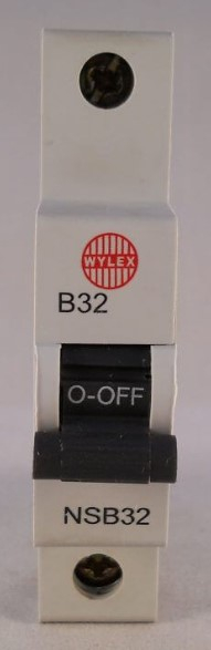 1P 32A TYPE B MCB BLACK TOGGLE